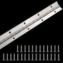 Piano Hinge 48 Inch x 1.2 Inch Heavy Duty Continuous Hinge with Holes for Cabinets Boat Marine Door, 304 Stainless Steel Piano Hinge 0.04" Leaf Thickness 1.2'' Open Width