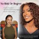 Brown Curly Wigs for Black Woman Glueless Synthetic Lace Front Wig with Pre Cut HD Lace Hairline 12 Inch Beginner Friendly Bob Wig Easy to Wear and Go for Daily Use