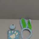 Kirei Sui Blue Bunny Ears Headband & Tail Costume for Halloween Party Accessories Adults Women