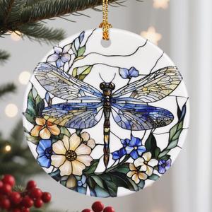 Christmas Ornaments, Dragonfly Ornament, Christmas Tree Ornaments, Xmas Decorations, Holiday Decorations, Gifts for Dragonfly Lovers, Holiday Party Gifts, and Xmas Gift Ideas