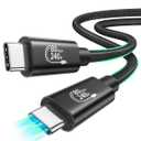 Fitee Thunderbolt 5 Cable 5FT Compatible, 80Gbps USB4 Cable, PD3.1 240W Charging, 120Gbps Video Bandwidth, 16K/Dual 8K, Braided USB C Video Cables for iPhone 16, MacBook Pro, Mac mini, PSSD, Display