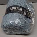 LOCHAS Luxury Bathroom Rug Shaggy Bath Mat 24 x 60 Inch, Washable Non Slip Bath Rugs for Bathroom Shower, Soft Plush Chenille Absorbent Carpets Mats, Spa Blue