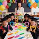 Junkin 24 Sets End of Year Gifts for Students Kindergarten Graduation Pop Tubes with Cards Stretchy Stress Relief Fidget Toys Gifts from Teacher for Class of 2026 Pre k Graduation Party