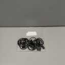 16 Pack Curtain Rings with Clips, Window Clip Rings Curtain Hooks Hangers Clip Rings for Hanging Drapery Drapes Bows, 1.5 Inch Diameter, Black