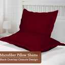Royale Linens Pillow Shams 2 Pack Euro Size 26x26 Inch - Brushed 1800 Microfiber - Bed Pillow Shams, Wrinkle Resistant Super Soft and Cozy - Back Overlap Closure - Oxford Pillowcase (Euro, Burgundy)