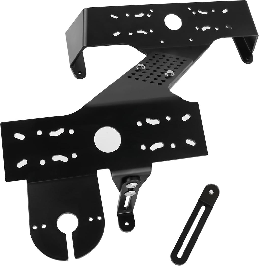 Universal Boat Electronics Mount Aluminum Dual Marine Electronics & Fish Finder Mount for Garmin, Lowrance, Humminbird