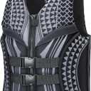 Poesidon Life Vest Life Jacket for Adult Legendary Geometric Print Ideal for Any Water Sports Unisex for Kayaking, Paddling, SUP, Fishing and More, X-Large 