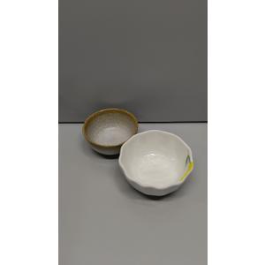 Mora Ceramic Small Dessert Bowls - 16oz, Only 2  - Microwave, Oven and Dishwasher Safe, For Rice, Ice Cream, Soup, Snack, Cereal, Chili, Side Dishes etc - Microwavable Kitchen Bowl, Assorted Neutrals