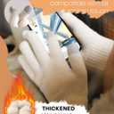 FURTALK Womens Winter Hat Scarf Gloves Set Knitted Thick Beanie Touchscreen Gloves Neck Warmer for Men Women (Beige)