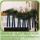 2 x 6 Pcs 24 Inches Large Dark Green Velvet Christmas Bows Door Garland Decor Holiday for Christmas Swag Ornaments Staircase Wreath Rustic Vintage Decoration Outdoor