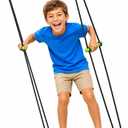 Swurfer Kick Stand Up Surfing Tree Swing Outdoor Swings for Kids Up to 200 Lbs - Hang from Up to 10 Feet High - Includes 24" SwingBoard, UV Resistant Rope, & Handles