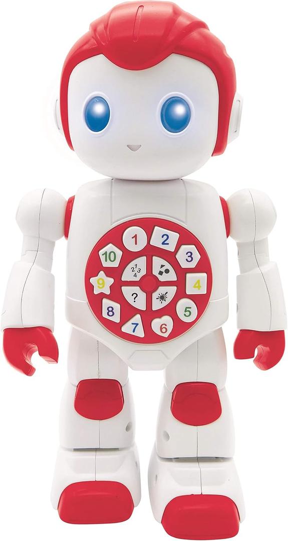 Lexibook Powerman Baby Smart Interactive Toy Learning Robot Toy for Kids Dancing Plays Music Quiz Numbers Shapes Colors Boy Girl Robot Junior Red/White - ROB15EN_09, White Red, 8.66 Inch