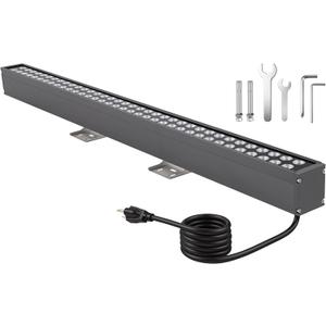72W LED Wall Washer Lights- 40 8000LM 5000K Daylight White Linear Lights- IP65 Waterproof Outdoor Wall Washing Light- 120V Plug in LED Light Bar for Wall, Billboard, Commercial & Indoor Lighting