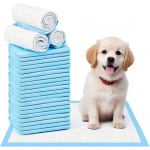 Aurora Pet Ultra-Absorbent Puppy Pee Pads  Medium 18x24 Inch, Leak-Proof & Quick-Dry Potty Training Pads (50-Pack), Durable Protection for Puppies & Dogs  Blue & White