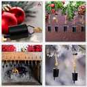 AKATVA Black Christmas Ornaments Set  Vintage Christmas Decor for Tree  Black Christmas Bells  Christmas Tree Ornaments for Holiday Season  Rustic Bells Hanging Ornaments  Set of 10 Pieces (10 pcs Round Shape)