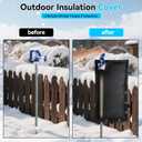 Outdoor Faucet Cover for Winter, 29.5"H x 14"W Universal Insulated Faucet Covers, 5-Layer Oxford Fabric with Drawstring, Outside Spigot Cover for Garden Hydrant, RV, Sprinkler Systems (Black)