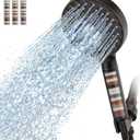 SR SUN RISE Filtered Shower Head with Handheld High Pressure 9 Spray Mode Showerhead Detachable Shower Head Water Softener Filters Beads for Hard Water Remove Chlorine 4 Filters ORB