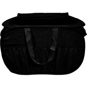 Collapsible Laundry Baskets with Lid, Foldable Laundry Basket with Pockets, Pop Up Laundry Hamper with Dual Handles, 99L Sturdy Clothes Hampers for Clothes, Groceries, Supplies, Tools, Black