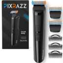 Beard & Body Trimmer for Men Painless Ball Shaver, Groin Trimmer for Pubic Hair, Body and Sensitive Skin USB-C Cordless Electric Razor with 2 Replacement Blades, 3 Guide Combs