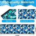 2 Pcs Pool Railing Covers 8 ft Slip Resistant Monstera Leaf Zip Style