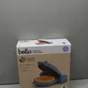 bella Flip-n-Store Waffle Maker, EverGood Ceramic Nonstick Coating, Fits-anywhere Kitchenware, Power Indicator Light & Touch Handle, 7 Wide & 1" Deep Plates, 1000 Watt, Surf