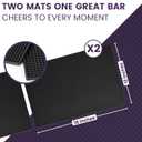 Premium Rubber Bar Mat Pack of 2 18" X 12" 1cm Thick Anti-Skid Non-Toxic Rubber Bar Mats for Countertop, Home Bar, Restaurants - Best Bar Spill Mat for You