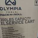 Olympia Tools 89-355 Pack N Roll Collapsible Service Cart, XL, 300LB Capacity, White
