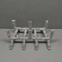 Fireplace Log Grate, Small 14Inch Heavy Duty Solid Steel Wood Rack Stove Firewood Holder for Indoor Hearth Outdoor Fire Pit Chimney Hearth Kindling Tool