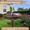 Metal Bird Bath for Outdoors, 12" Dia Bowl with Stable Upgrades Stake Birdbaths Garden Yard Lawn Decor 0.7 Gallon