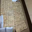 Handwoven Slim Laundry Hamper with Lid, Narrow Wicker Laundry Basket, Natural Water Hyacinth Basket and Handleswith Removable Liner Bag & 2 Mesh Bags (Natural with Lid, 55L)