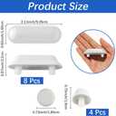 CREATCABIN 12Pcs 2 Styles Toilet Seat Buffer Pads Toilet Lid Bumpers Universal White ABS Plastic Cover Buffers Fixings Bumpers Spacers Pad Set Replacement Accessories for Home Hotel Hospital