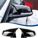 Side Mirror Cover Compatible with 3-Series F30 F31 F34 / 4-Series F32 F33 F36 / 2-Series F22 F23 / 1 Series F20 X1 E84 M2 F87 (Gloss Black, F22 F30 F32 F36)