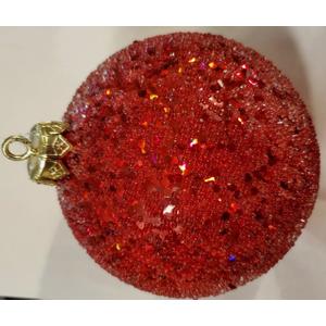 2 Red Christmas Ornaments 1 Along with Spots 2 Glittery