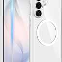 FNTCASE for Samsung Galaxy S26 Case: [Fit for Magsafe] [Screen Protector] Anti Yellowing Transparent Clear Military Grade - Shockproof Protective Phone Cover for Samsung S 26 - Clear