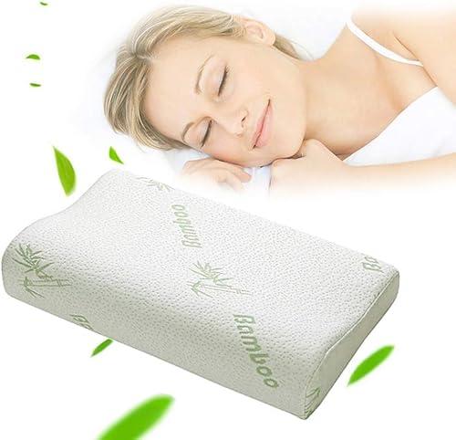 Hidetex Memory Foam Pillow - Contour Sleeping Memory Cushion Orthopedic Anti Snore to Prime Soft Supportive Comfortable Washable Memory Foam Sleep Pillow 50×30cm
