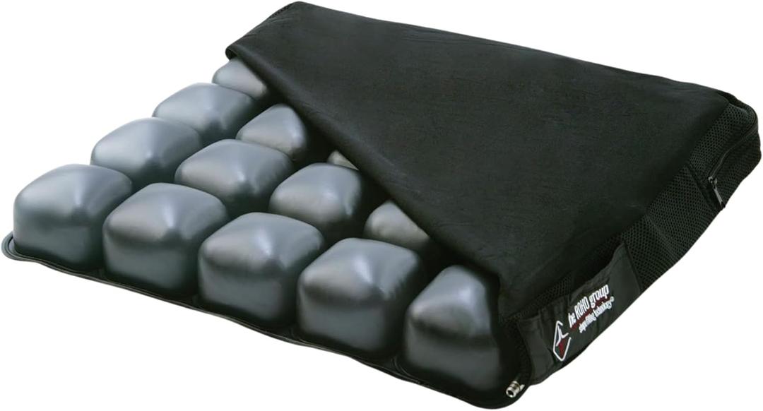 Roho Mosaic Seat Cushion 18 x 16 Inflatable Air Cell Design, Adjustable Firmness, Non-Skid Cover, Lightweight Portable Cushion for Wheelchair, Office Chair, Car & Home