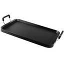 Vayepro Stove Top Flat Griddle, 17 Inch 2 Burner Griddle Pan for Stove Top Grill, Aluminum Pancake pan, Non-Stick Charcoal Grill For Outdoor/Camping