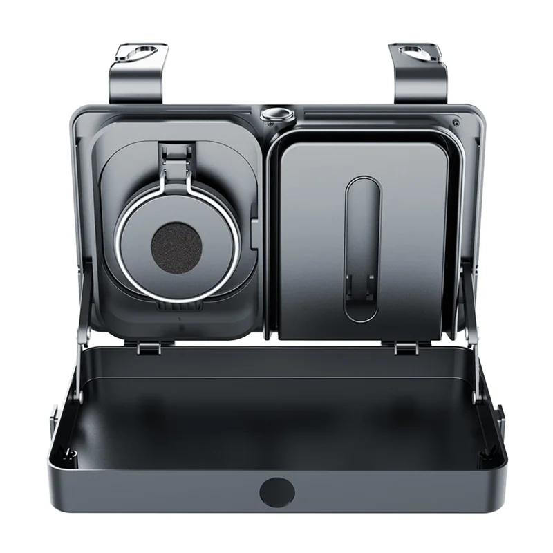 K255 Car Back Seat Food Tray Cup Holder Tissue Box Storage Rack Plastic Expandable Organizer