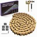 #35 Go Kart Chain 3 Feet 95 Links Replacement for Go Kart Cart Mini Bike Dirt Bike Motorcycle Powersports Parts Accessories with 35 Chain Breaker 5 Master Link