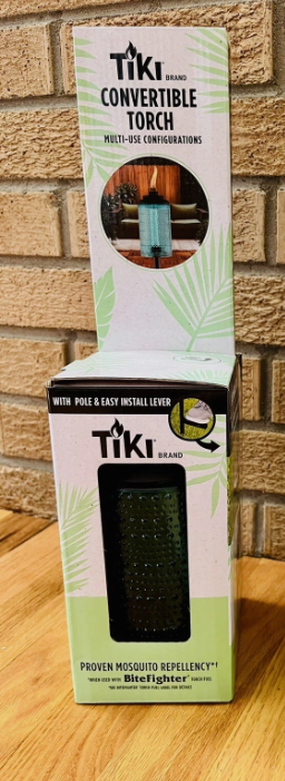 TIKI Brand Convertible Torch, designed for multi-use configurations in outdoor spaces.
