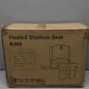 HOPERAN Heated Stadium Seats for Bleachers with Back Support, 3 Levels Heating Bleacher Chairs with Back and Cushion, Folding Bleacher Seat, Lightweight Portable Stadium Chair with Shoulder Strap