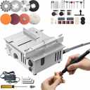 Mini Table Saw for Crafts, Multifunctional Portable Table Saws Adjustable Cutting Angle,Speed,SawDepth; Small Table Saw for Cutting, Grinding, Sanding All-in-one; Tablesaw
