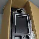 Truck Center Console Organizer Between Seat for Minivans, SUVs, Middle Van Bench Organizer for Floor Between The Back Seat Console 18 Wheelers Locking Design with Sliding Lid Design