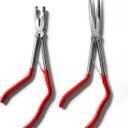 2-Piece Pistol Pliers Set, 11-Inch Long Nose And 10-Inch Long Handle Pistol Pliers, Can Be Used As Fishing Gear And To Hold Nuts And Fasteners, Easy To Work In Tight Spaces