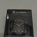 ULTIMAL Rugged Case with Band for Apple Watch 46mm,Compatible with Apple Watch Series 11/10, Military Grade Shockproof Bumper Cover for iWatch Tactical Band Men (Black, 46mm)