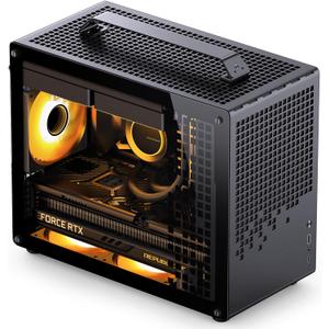 JONSBO/ JONSPLUS Z20 Black Micro-ATX Mini Tower PC Case, with Detachable Carrying Handle, Mini Size, High-Performance Hardware Compatible, Support 240AIO, H160mm Cooler, Black