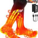 Heated Socks for Men Women, 5000 mAh Rechargeable Electric Heated Socks with 4 Heat Settings, 360 Surround Heating Washable Winter Foot Warm Socks for Hunting, Skiing, Camping, Hiking