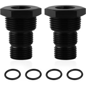 2 PCS 5/8-24 Adapter, 5/8-24 Female to 3/4-16 13/16-16 3/4 NPT Male Hose Adapter Reducer Fitting Connector