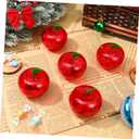 12Pcs Small Apple Shaped Candy Boxes,Red Plastic Apple Containers,Filled Bobbing Treat Jars,Fillable Favor Containers or Christmas Valentine Wedding Party Favors