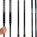 Metal Stakes for Yard Signs, 36-Inch Heavy Duty Ground Posts, Black, Set of 2 with Hardware